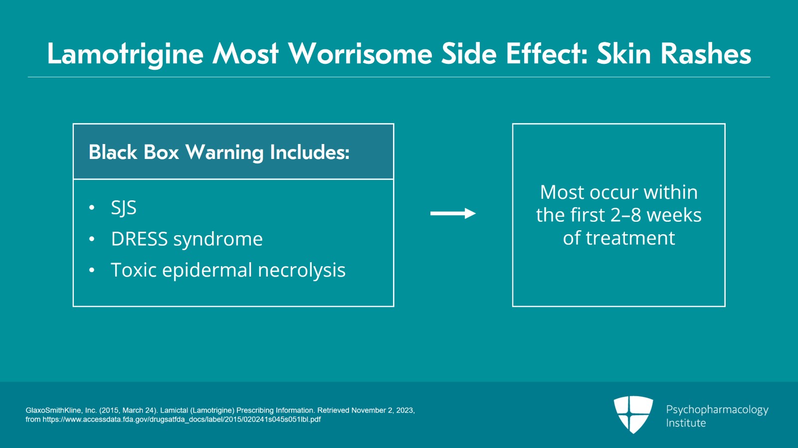 Lamotrigine Side Effects and Special Considerations